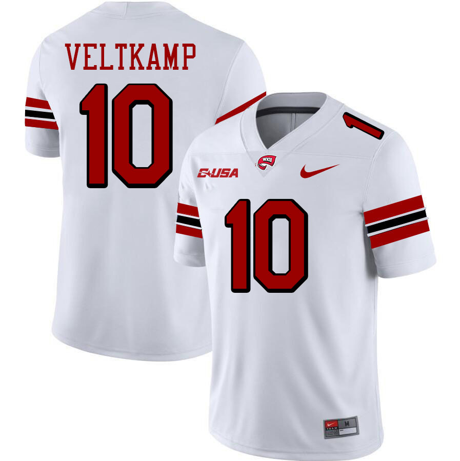 Caden Veltkamp WKU Jersey,Western Kentucky Hilltoppers #10 Caden Veltkamp Jersey Youth-White